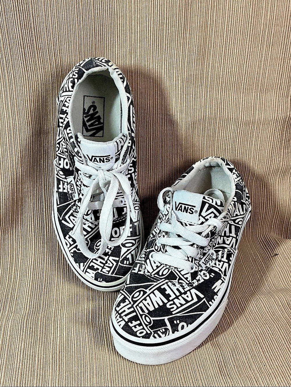 Vans Old Skool Off The Wall Logo Mix Black & White Graphic Sneakers